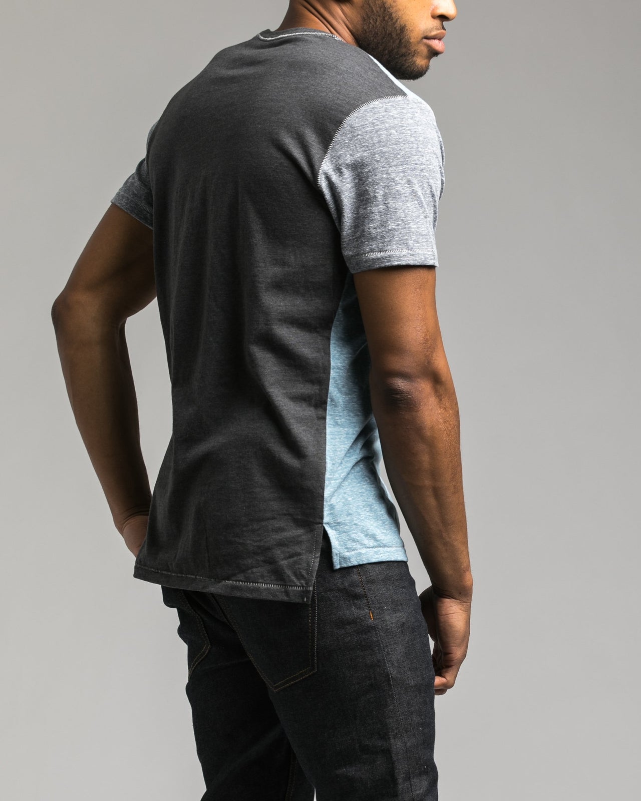 Contrast Pocket Tee - Color: Cyan | Blue