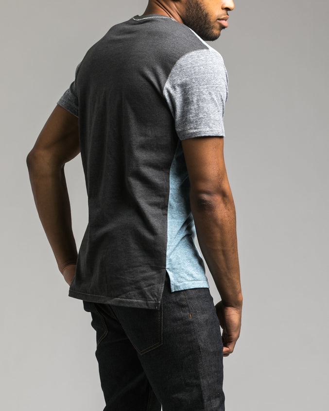Contrast Pocket Tee - Color: Cyan | Blue