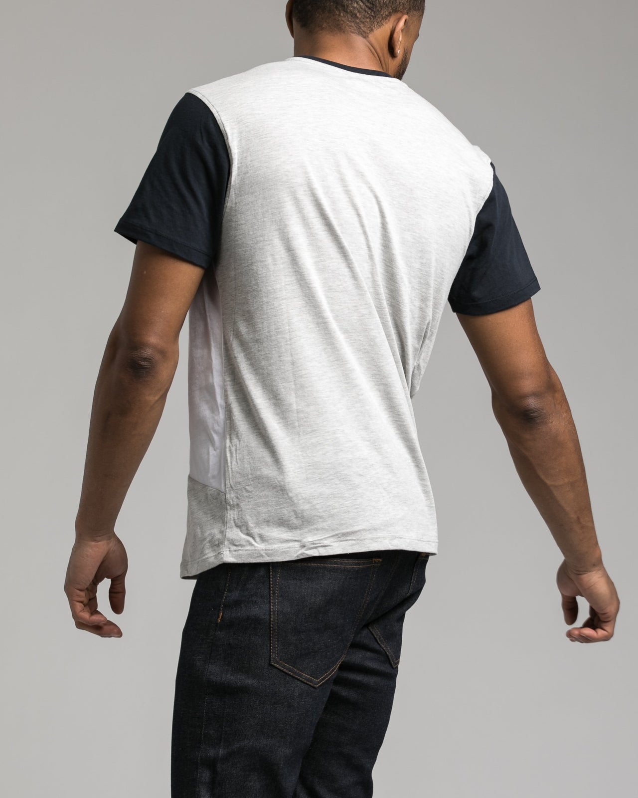 Color Block Tee - Color: Dark Navy | Multi