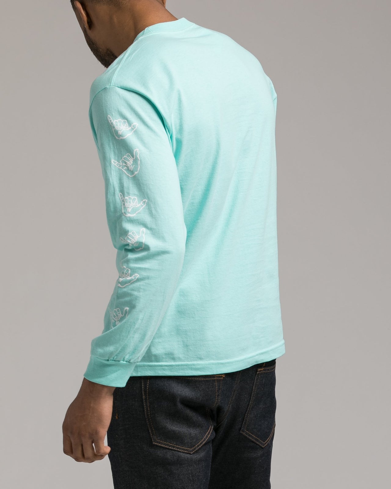 Good Vibes Patch Tee - Color: Celadon | Blue