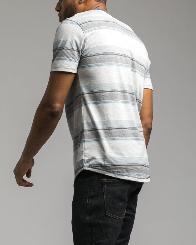 Stripe Tee - Color: Smoked Pearl | Multi