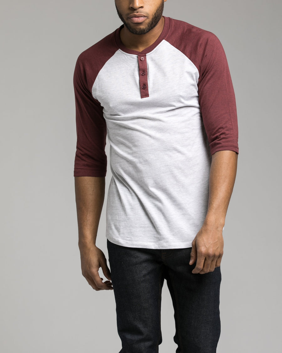 Contrast Heather Henley Tee