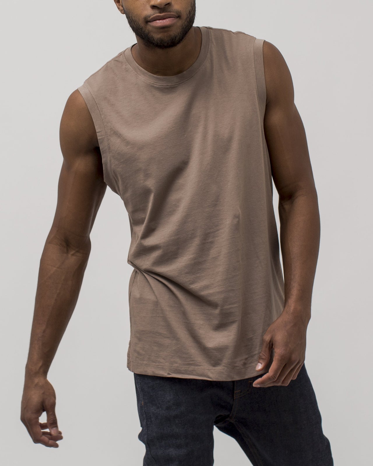 Long Tank - Color: Fossil | Brown