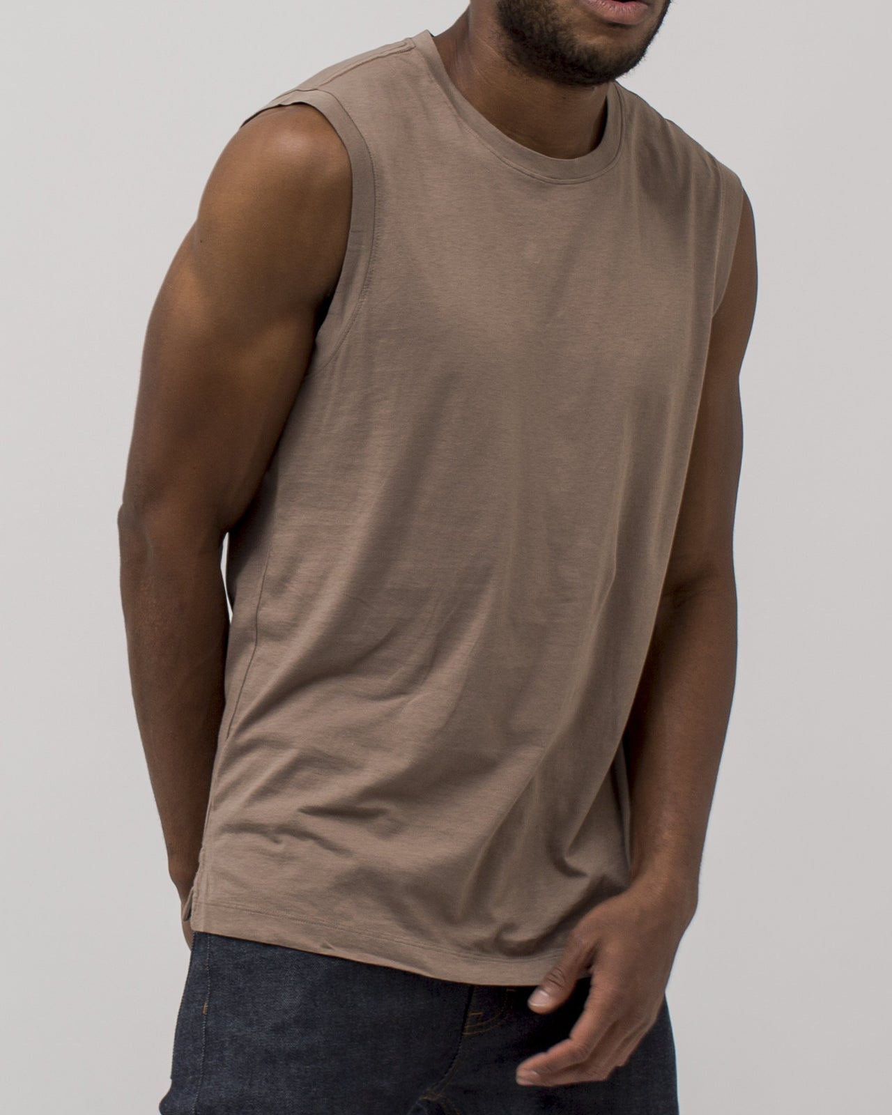 Long Tank - Color: Fossil | Brown