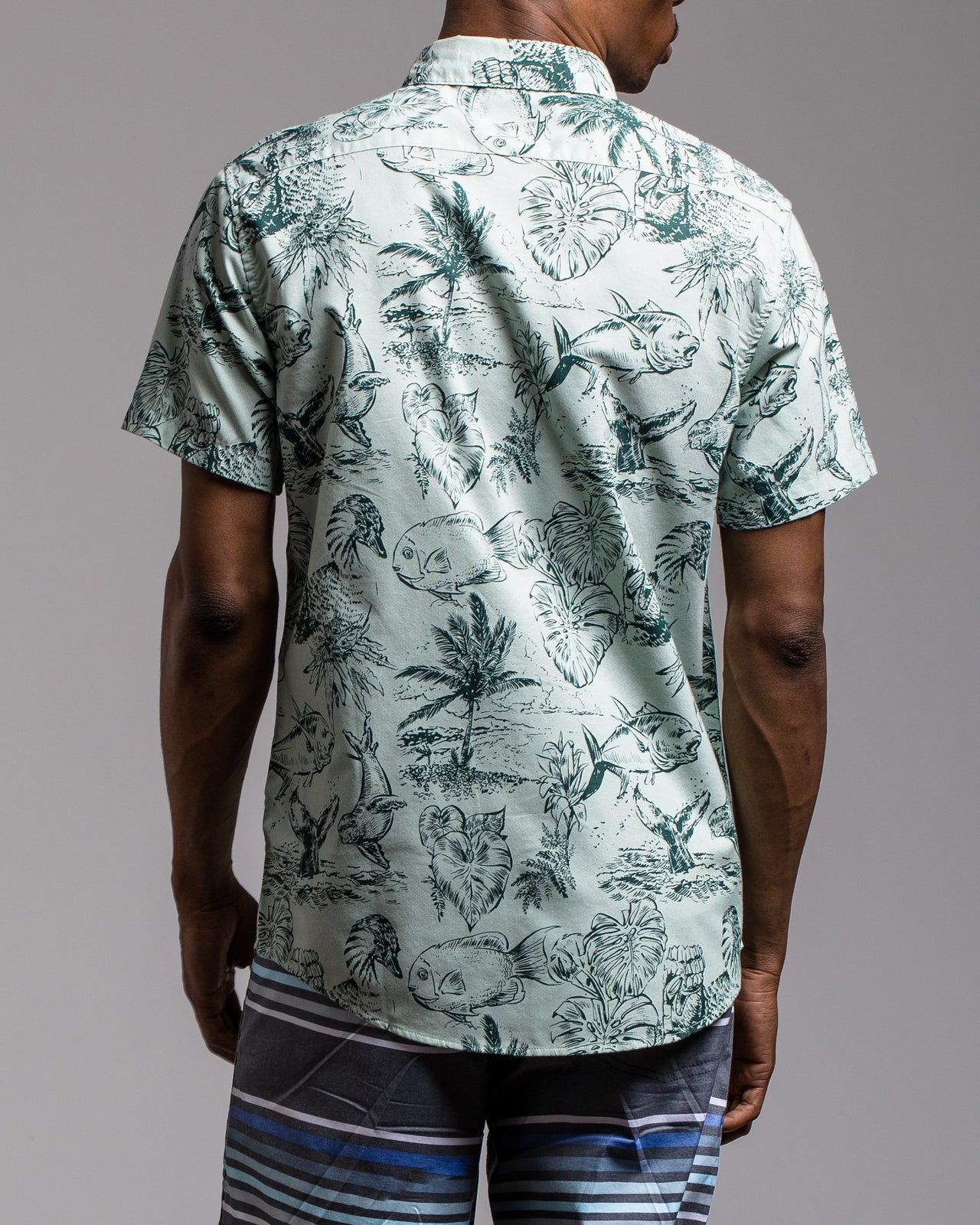 RVCA Aloha Shirt - Color: GREEN HAZE | Green