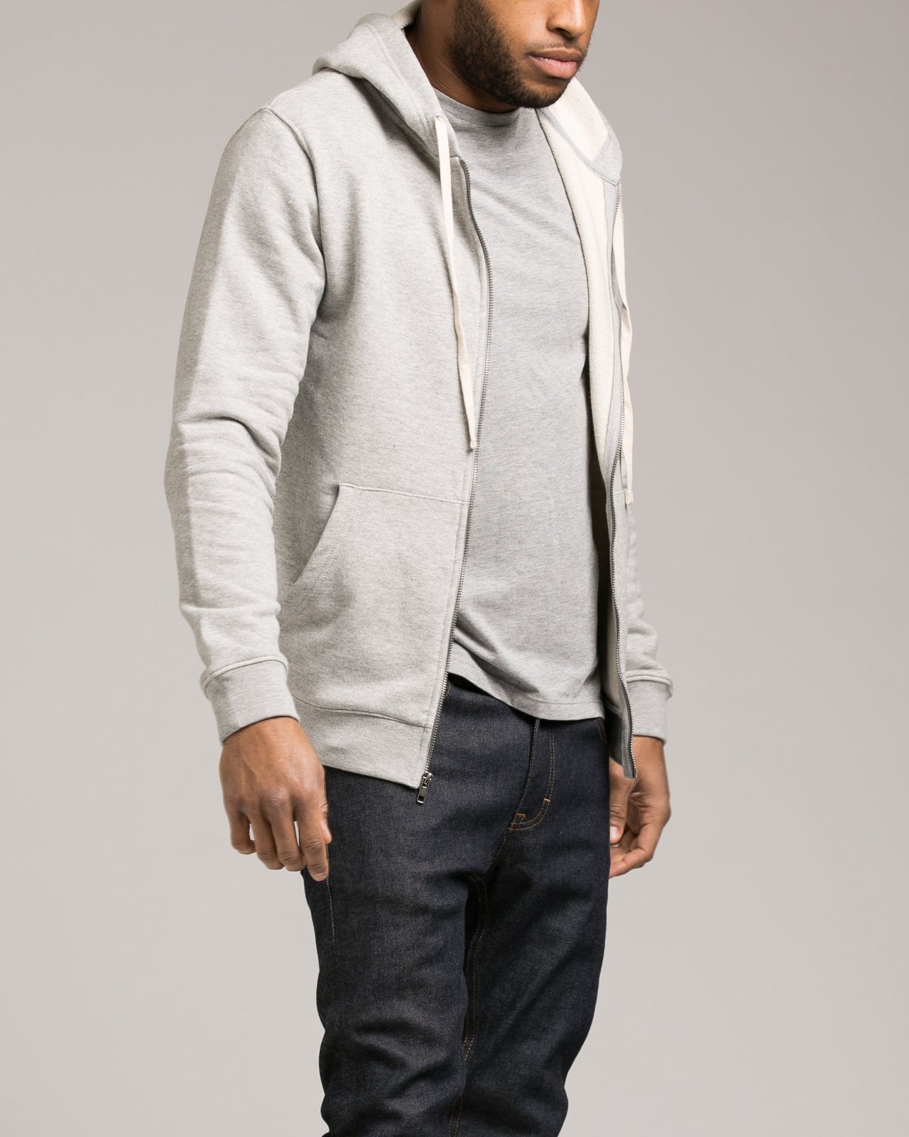Nep Terry Zip Up - Color: Heather Grey | Gray