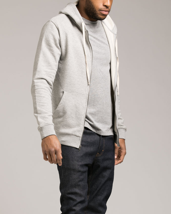 Nep Terry Zip Up - Color: Heather Grey | Gray