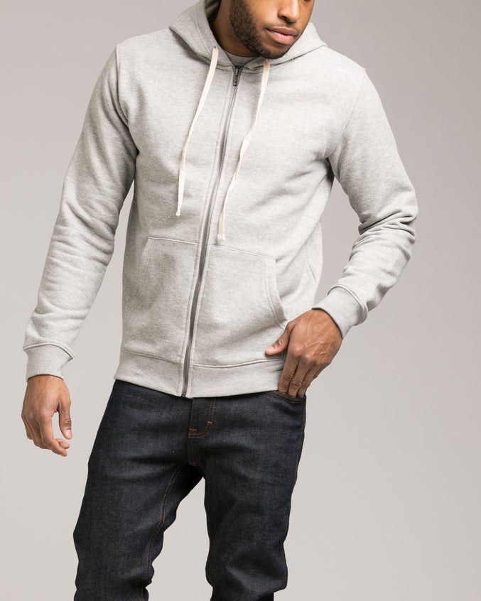 Nep Terry Zip Up - Color: Heather Grey | Gray
