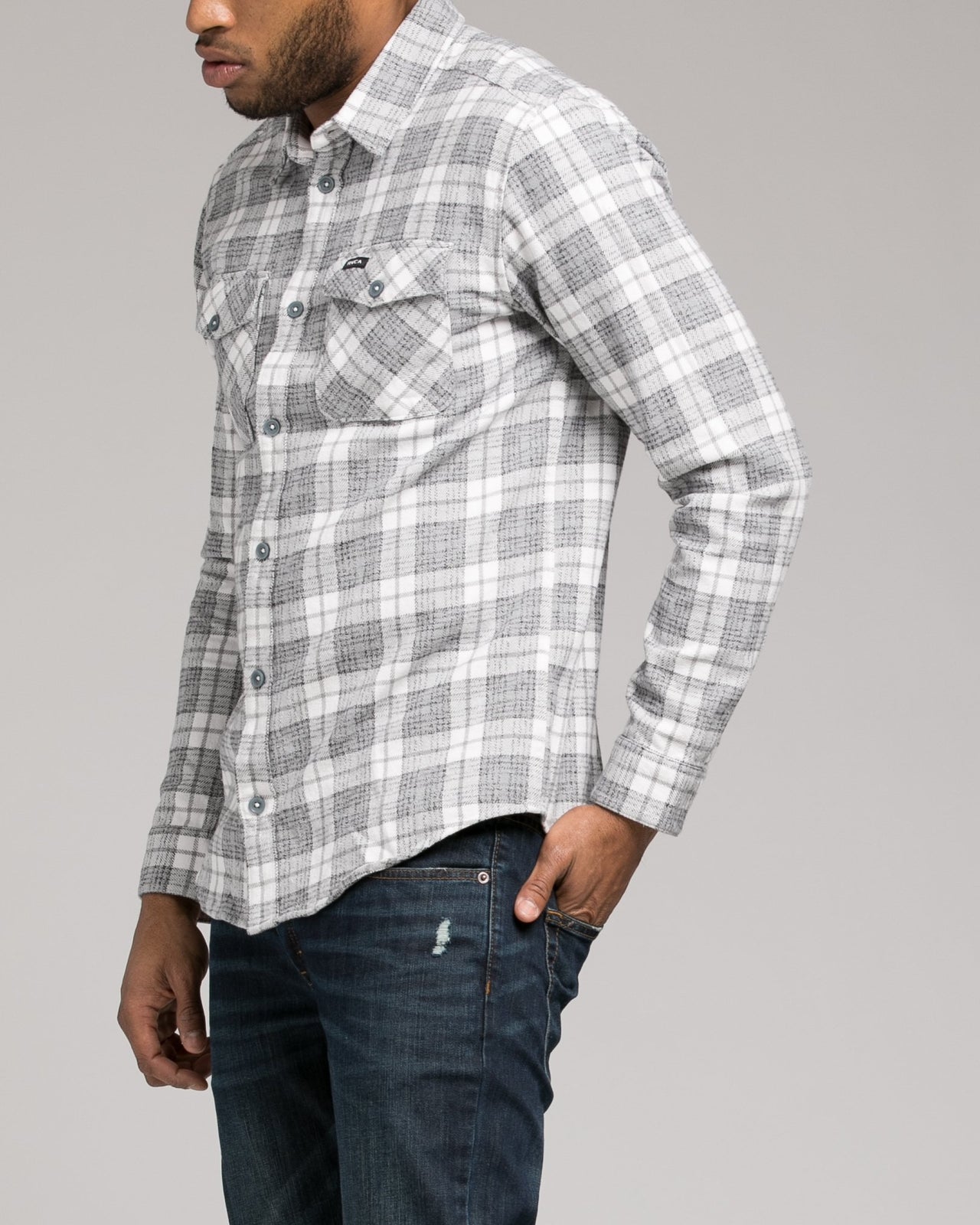 Thatll Work Flannel - Color: Antique White | White
