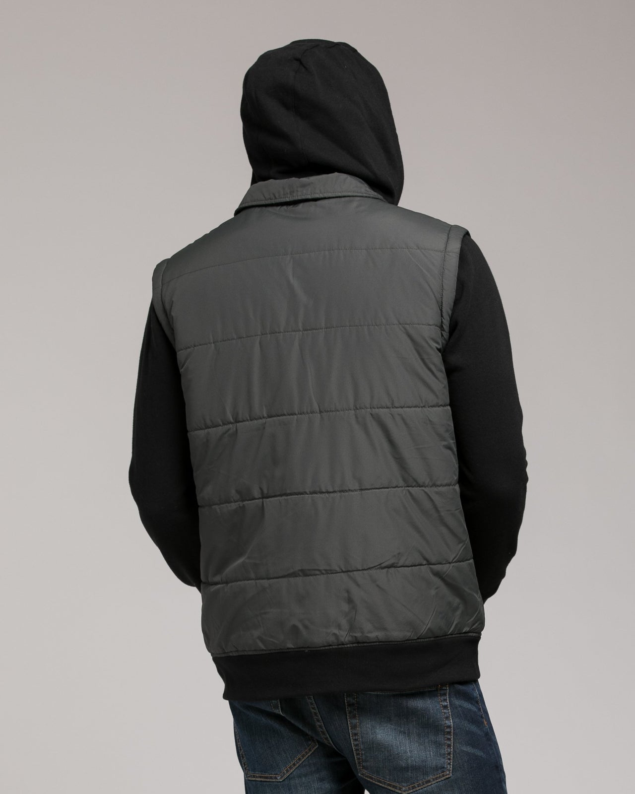 Puffer Zips Hoody - Color: Black/Charcoal | Black