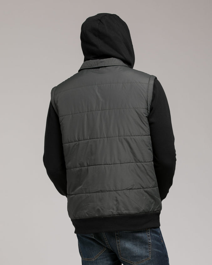 Puffer Zips Hoody - Color: Black/Charcoal | Black