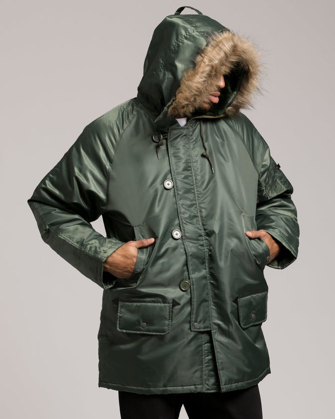 N 3B Snorkal Parka - Color: Sage Green | Green