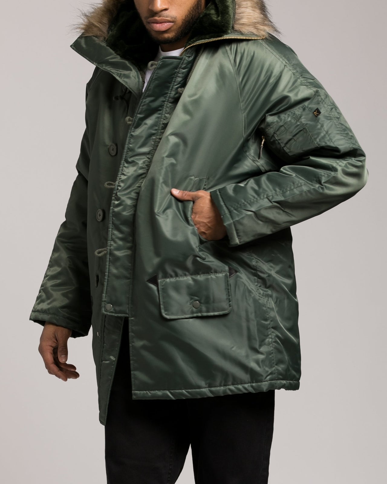 N 3B Snorkal Parka - Color: Sage Green | Green