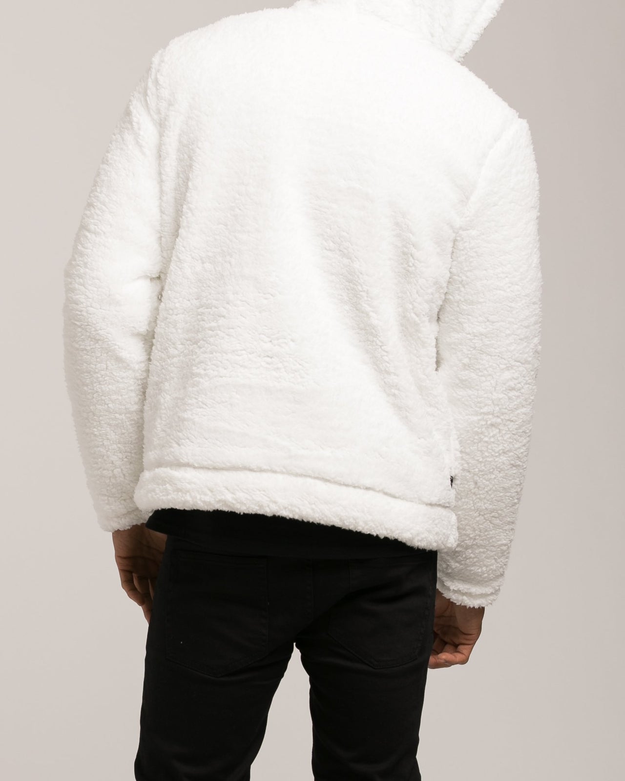Poodle Fleece Pullover - Color: Off White | White