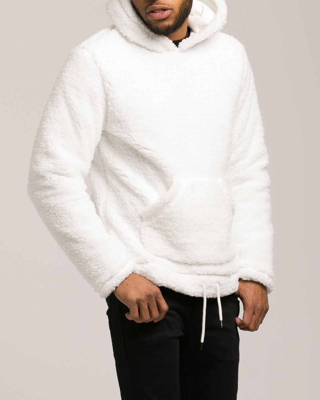 Poodle Fleece Pullover - Color: Off White | White
