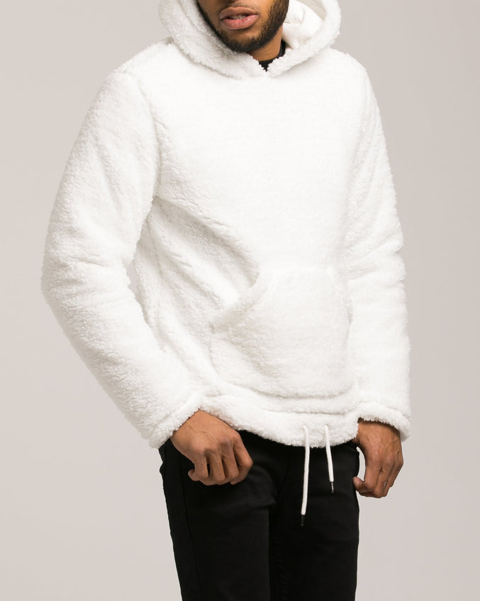 Poodle Fleece Pullover - Color: Off White | White