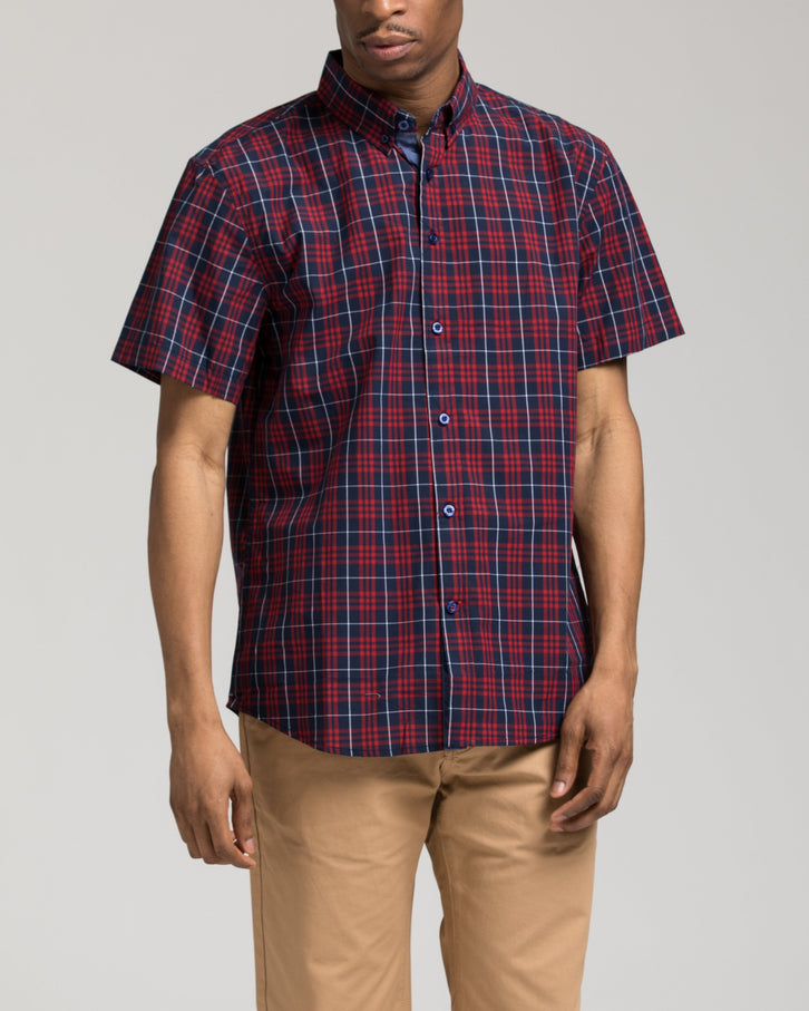 Short Sleeve Plaid Shirt