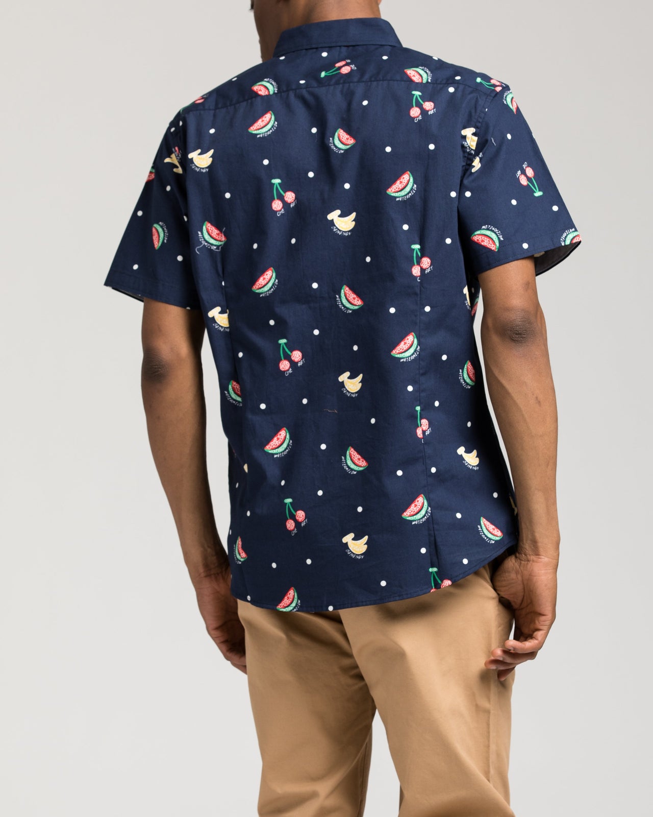 Short Sleeve Fruits Shirt - Color: Navy | Blue