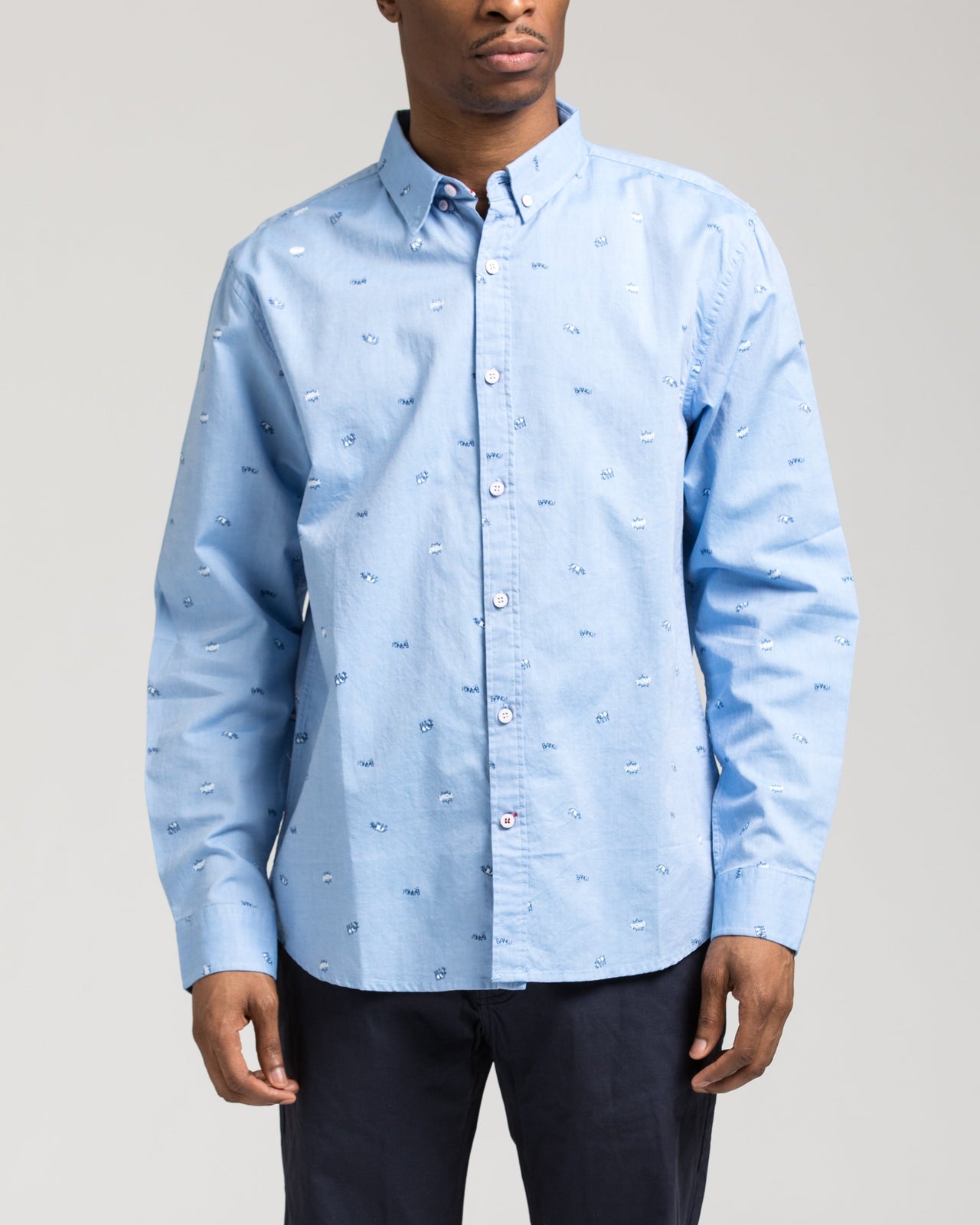 Long Sleeve Animals Shirt - Color: Blue | Blue