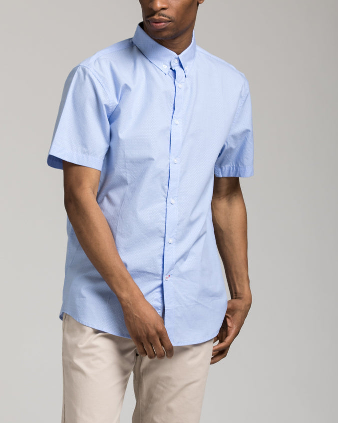 Short Sleeve Dolby Shirt - Color: Blue/White | Blue