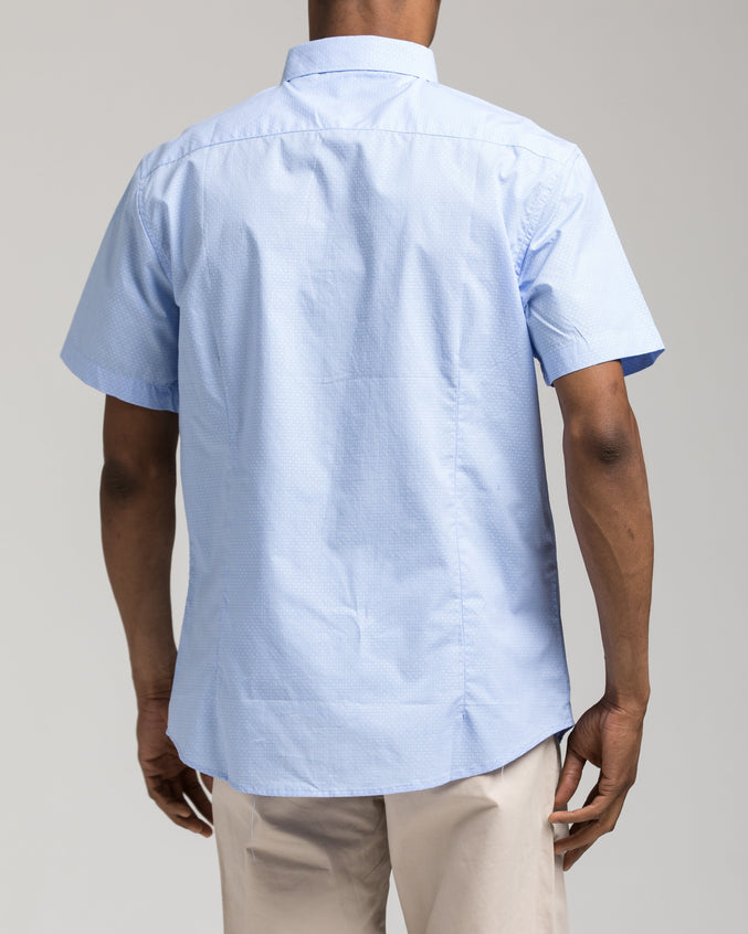 Short Sleeve Dolby Shirt - Color: Blue/White | Blue