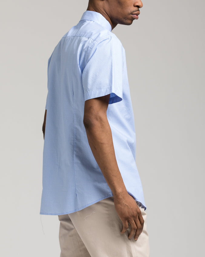 Short Sleeve Dolby Shirt - Color: Blue/White | Blue