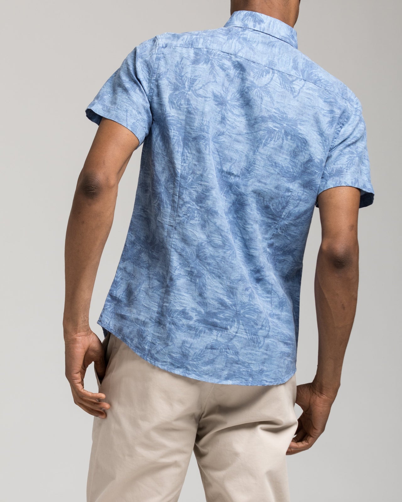 Short Sleeve Palms Shirt - Color: Blue | Blue