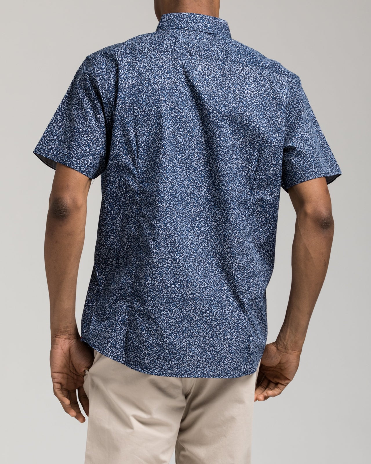 Short Sleeve Paisley Shirt - Color: Navy | Blue