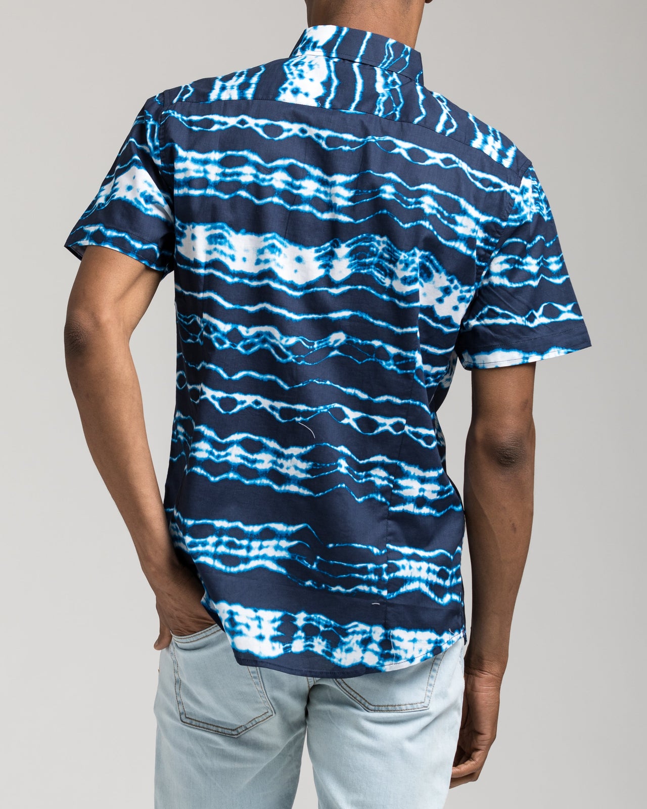 Short Sleeve Trippy Shirt - Color: Blue | Blue