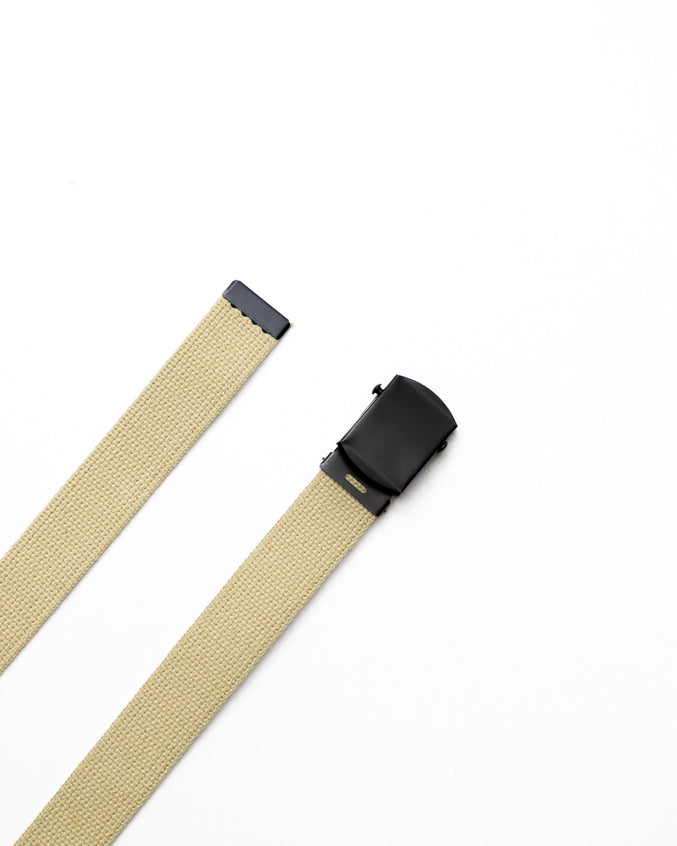 Web Belt - Color: Khaki/Black | Beige