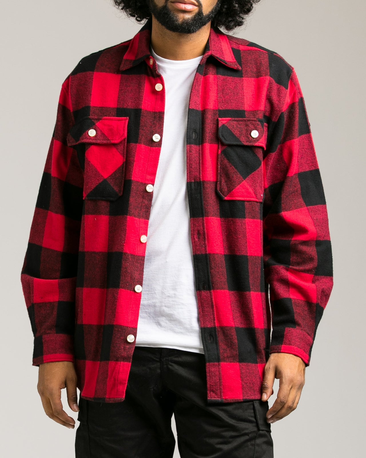 Heavyweight Flannel Shirt - Color: Red | Red