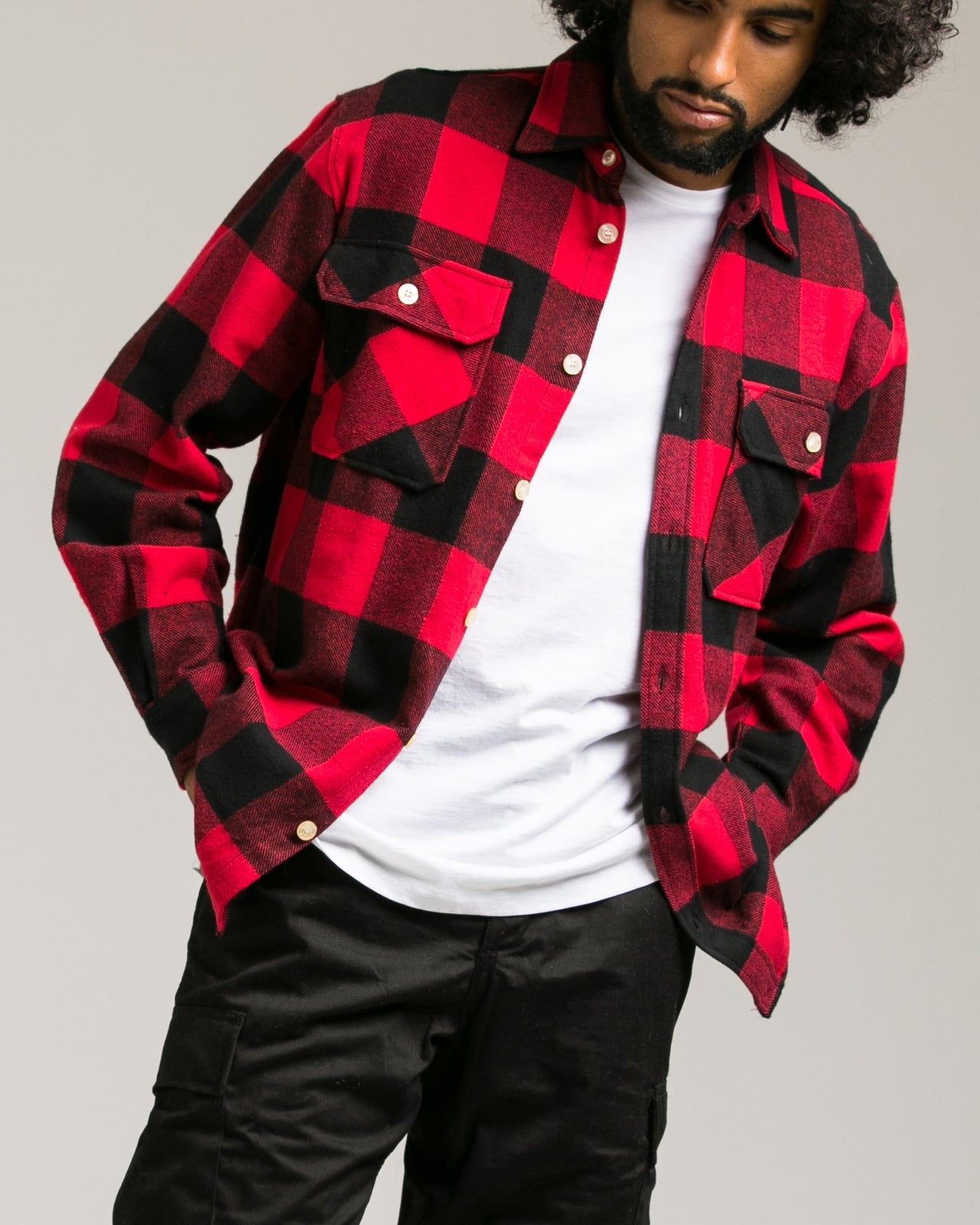 Heavyweight Flannel Shirt - Color: Red | Red