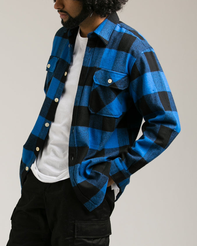 Heavyweight Flannel Shirt - Color: Blue | Blue
