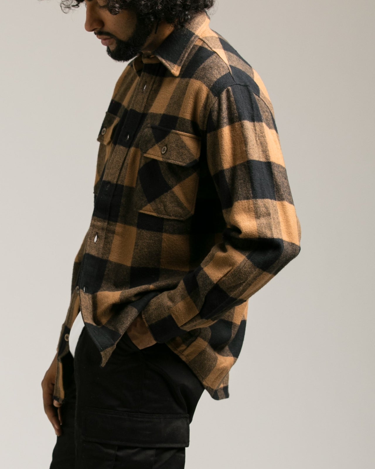 Heavyweight Flannel Shirt - Color: Brown | Brown