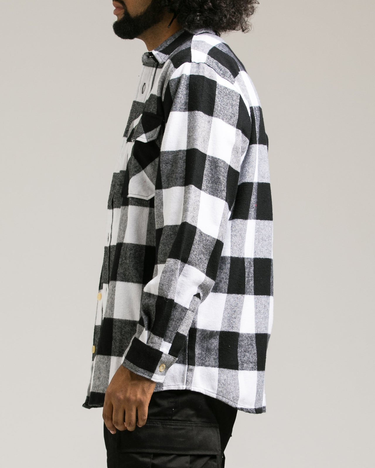 Heavyweight Flannel Shirt - Color: White | White