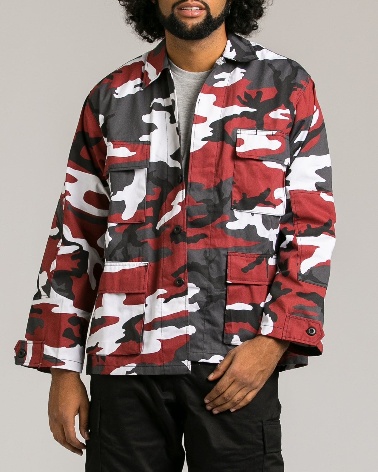 B.D.U. Shirt Jacket - Color: Red Camo | Red