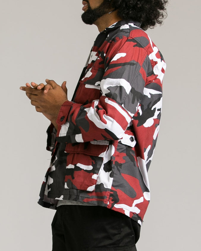 B.D.U. Shirt Jacket - Color: Red Camo | Red