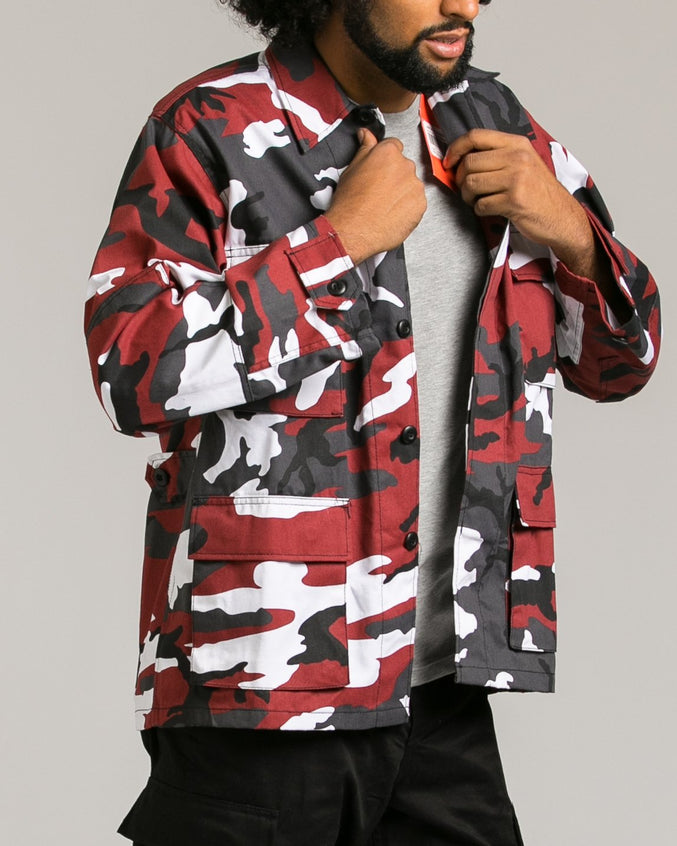 B.D.U. Shirt Jacket - Color: Red Camo | Red