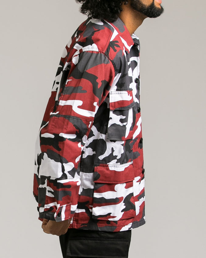 B.D.U. Shirt Jacket - Color: Red Camo | Red