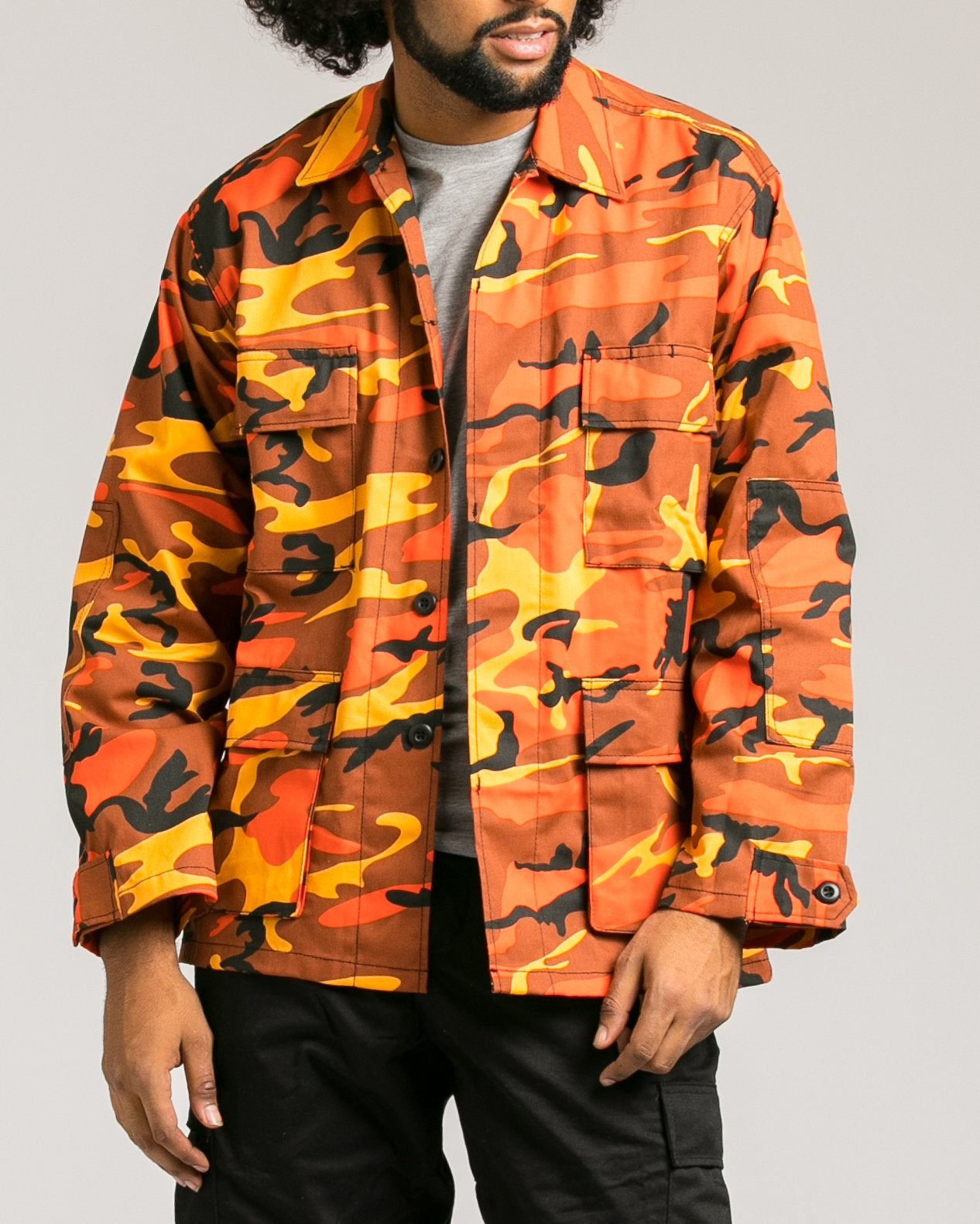 B.D.U. Shirt Jacket - Color: Savage Orange Camo | Orange