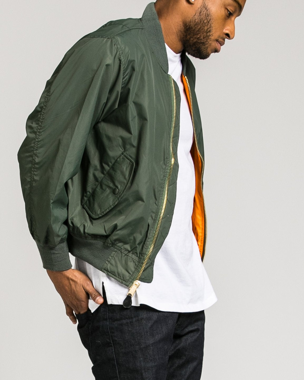 Enhanced Nylon MA1 Jacket - Color: Sage | Green