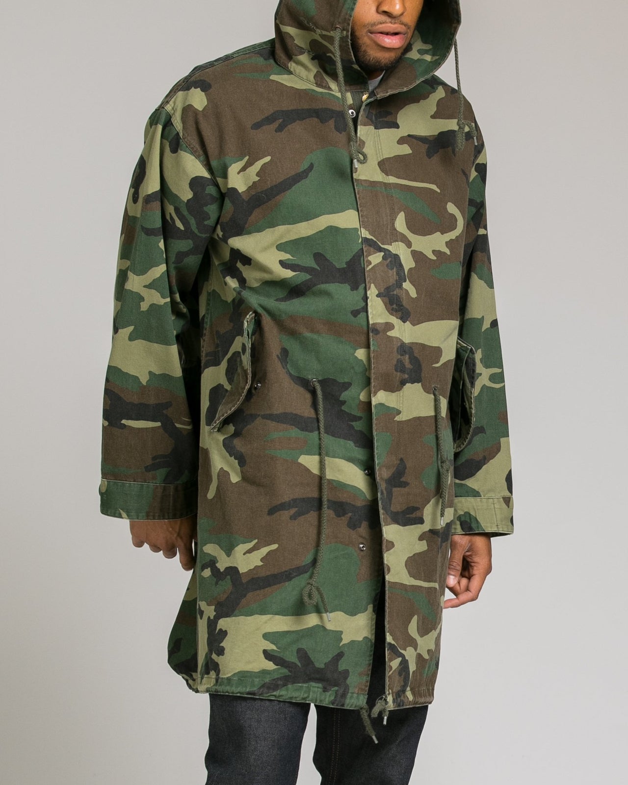 Vintage M 53 Fishtail Parka - Color: Woodland Camo | Green