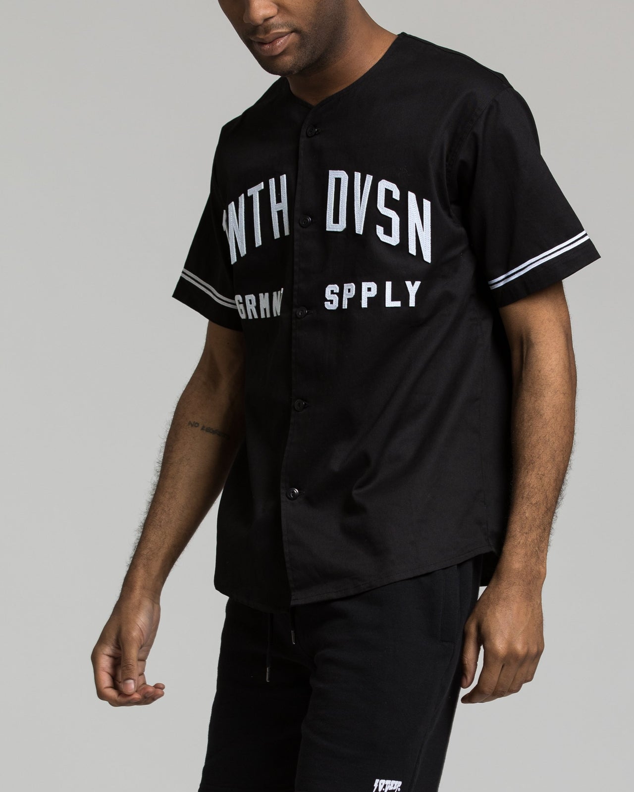 Barn League Baseball Jersey - Color: Black | Black