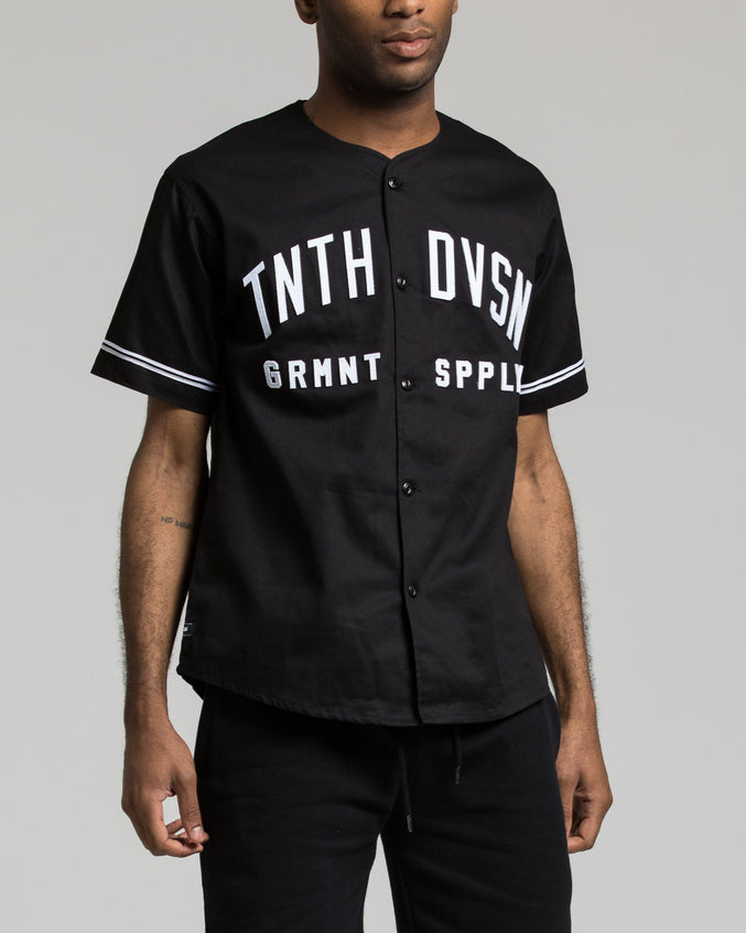 Barn League Baseball Jersey - Color: Black | Black