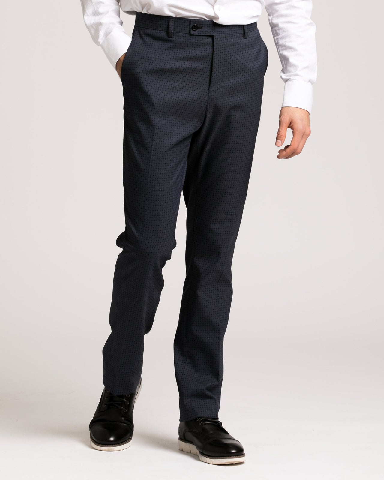 Downing Pant - Color: Navy Black Dots | Blue