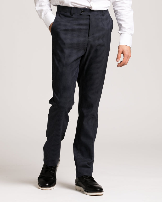 Downing Pant - Color: Navy Black Dots | Blue