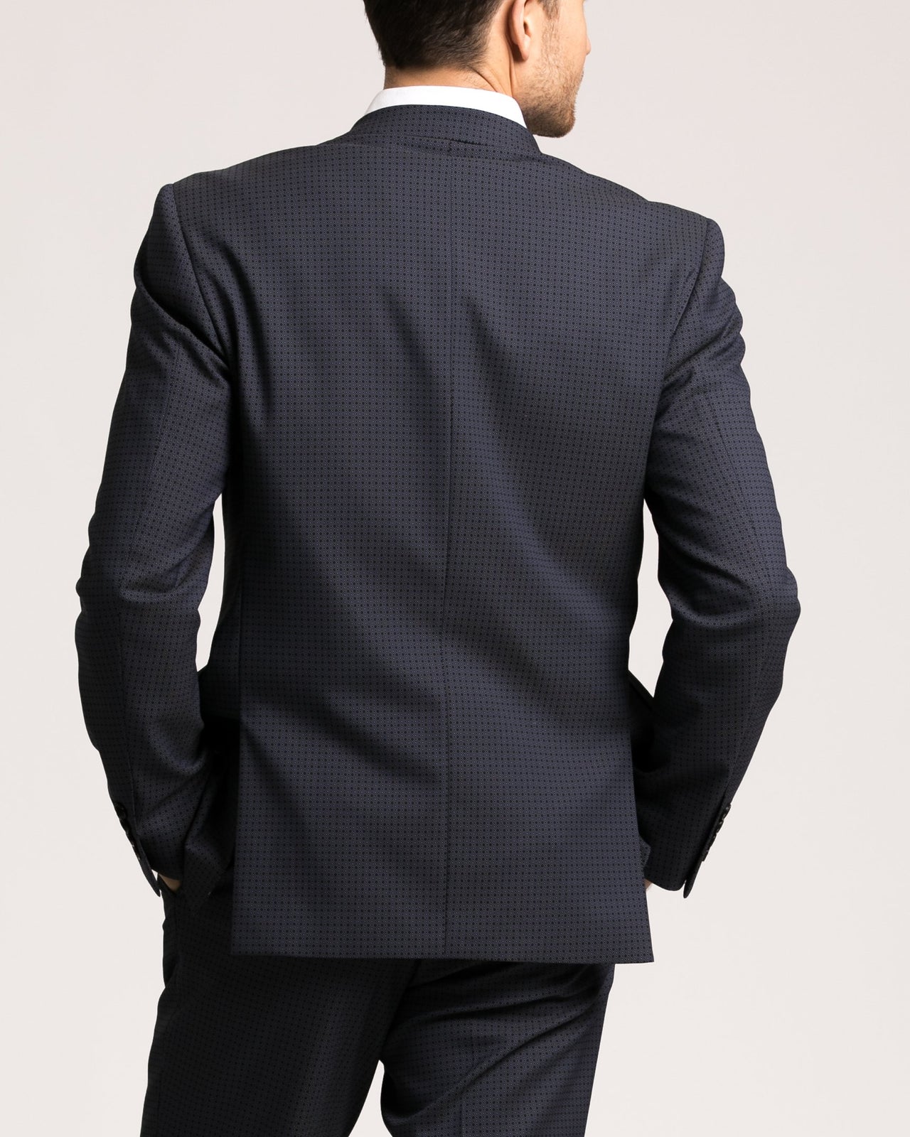 Dover Notch Jacket - Color: Navy Black Dots | Blue