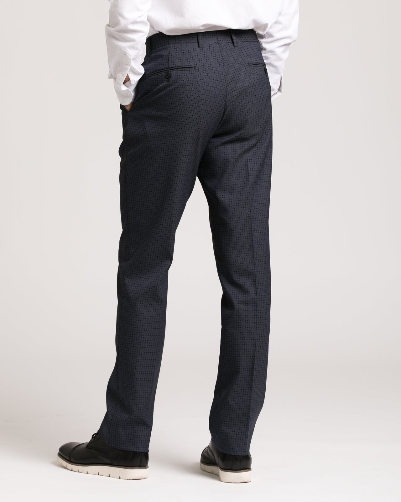 Downing Pant - Color: Navy Black Dots | Blue