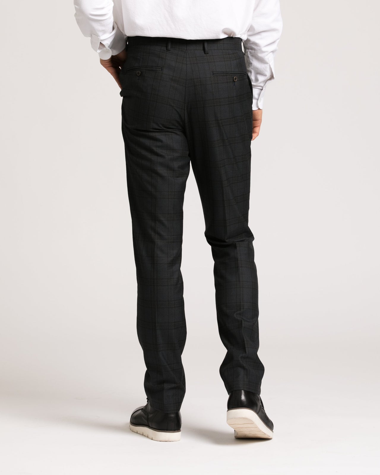 Downing Pant - Color: Dark Blue Windowpane Plaid | B