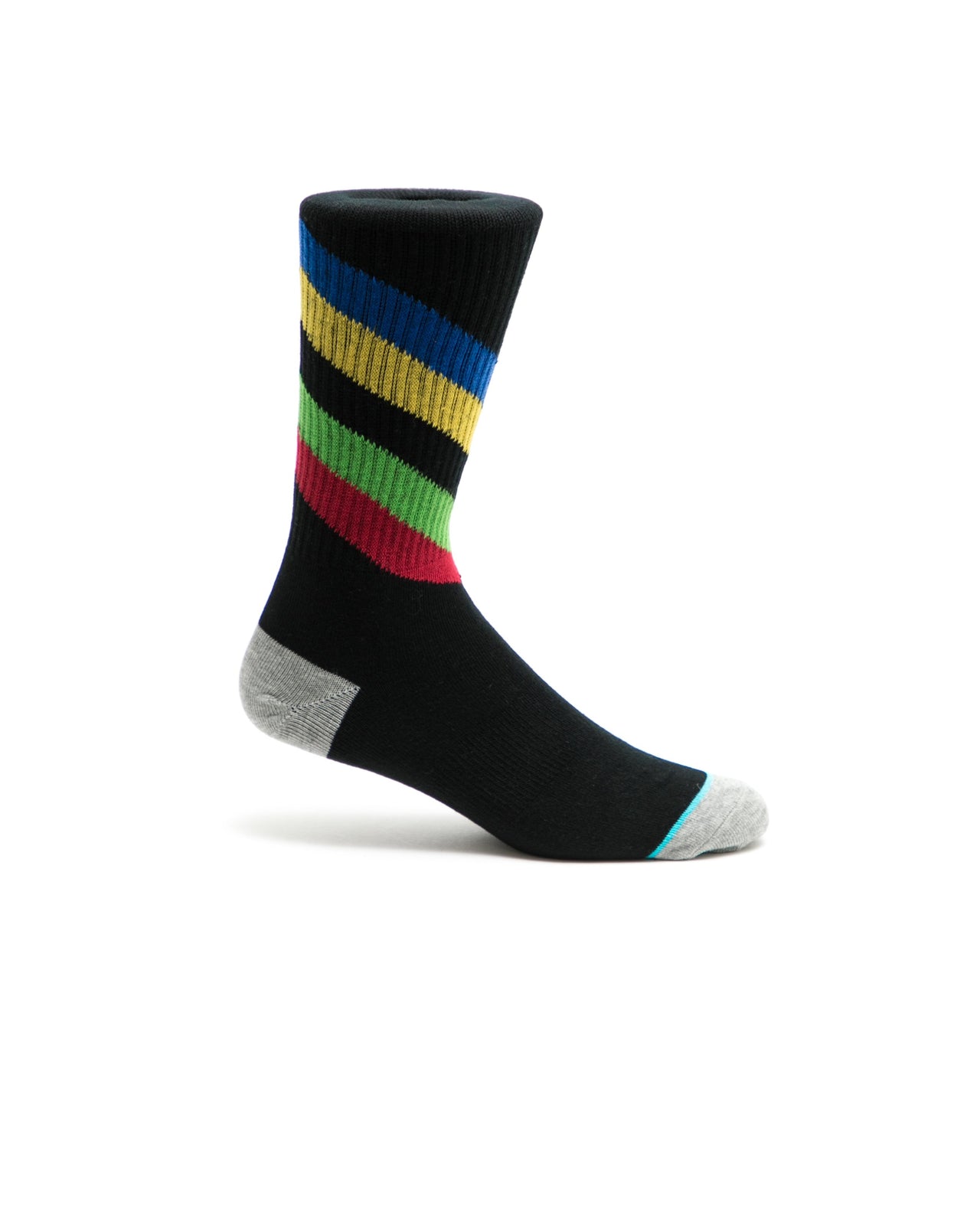 Chevron Crew Sock - Color: Multi/Black | Black
